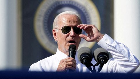 US President Joe Biden during an appearance at the White House