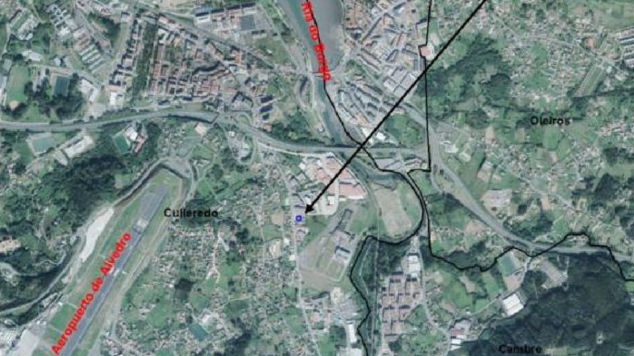 Vaipolor�o y el CRA de Vilaboa, una colaboraci�n por el medio ambiente.Vista a�rea de la zona de localizaci�n del proyecto.