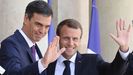 Macron recibe a Pedro Snchez en el Elseo