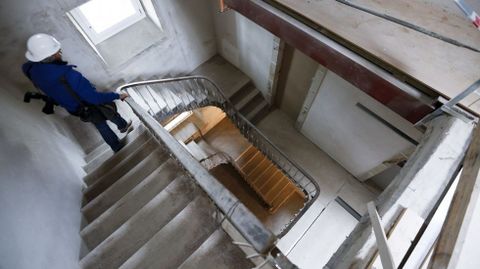 Las escaleras originales se mantienen.