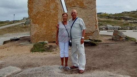 Del Grosso junto a su esposa en uno de sus viajes