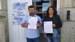 Iago Farias y Susana Iglesias formalizaron la mocin de censura contra el alcalde del PP de O Irixo