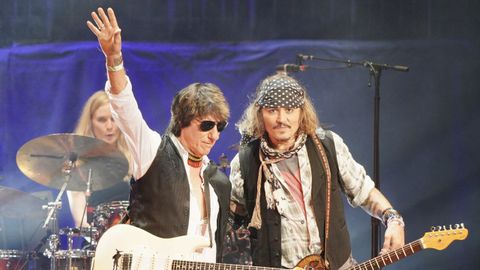 Johnny Depp, en un concierto del rockero inglés Jeff Beck