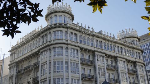 La Casa Escariz, inmueble en disputa entre los albaceas de un mecenas y el Ayuntamiento de A Coruña.