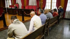 Los nueve acusados por la trama, en la Audiencia Provincial de Ourense