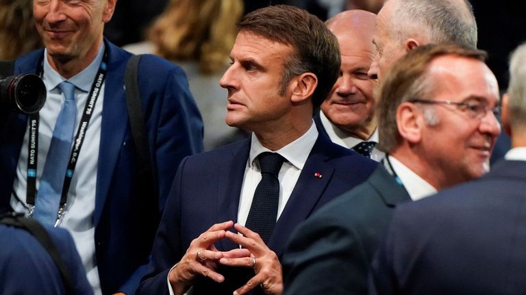 Emmanuel Macron, este jueves en la cumbre de la OTAN