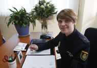Eva Rodrguez, en la oficina de la UPAP de la comisara provincial de Polica Nacional. 