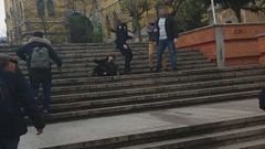 Cuatro escenas del altercado del campus de El Miln