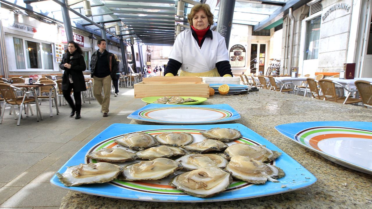 Las razones que llevan a los turistas a visitar Vigo pese a la quinta ola de covid.Martio Rivas, Cristina Cerqueiras, Gala Gonzlez y Xurxo Carreo antes de comenzar la primera etapa del Camino Portugus