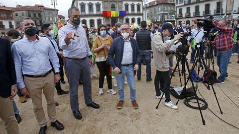 Ortega Smith, durante su mitin en Pontevedra