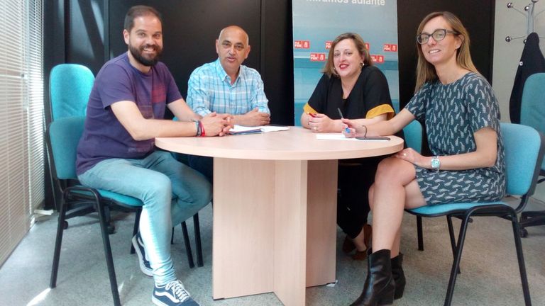 Iván Puentes, Tino Fernández, Yoya Blanco y Paloma Castro, en una imagen del 30 de mayo del 2019, tras las elecciones municipales