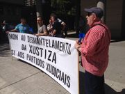 Protesta contra la reforma que elimina los partidos judiciales