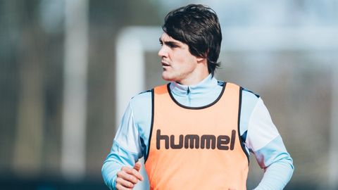 Jaime Vzquez, entrenando con el Celta