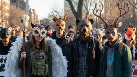 Un grupo de therians