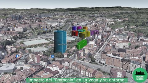 Infografa de la construccin de viviendas en La Vega, Oviedo