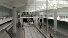Imagen de los andenes subterrneos de la futura terminal pasante de Atocha