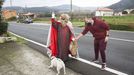 Reyes haciendo reparto en O Couto, Ponteceso 