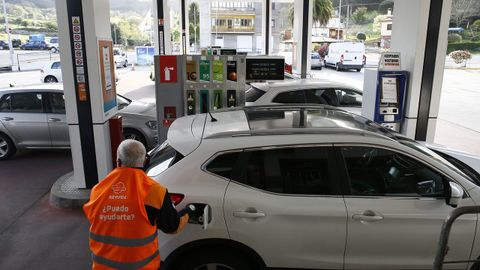 Gasolinera en Celeiro esta mañana de viernes