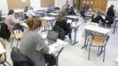 Estudiantes de Enfermería en un examen el pasado lunes en el campus de Ferrol