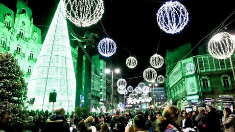 Luces de Navidad en Vigo, el ao pasado