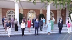 El nuevo gabinete de Snchez antes de su primer consejo de ministros el 13 de julio.