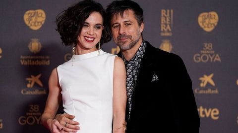Los actores Marta Guerras y Hugo Silva, nominado en la categoría de Mejor actor de reparto por su interpretación en «Un amor»
