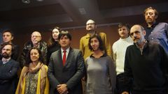 De izquierda a derecha : Abajo, Germ�n Orizaola, Mar�a Jos� Ba�uelos, Borja S�nchez, Beatriz Romeu y Rolando Rodr�guez. En la fila de arriba,  Jorge Marqu�nez, Mario Quevedo de Anta, Patricia Mart�nez, Antonio Torralba, Juan Carlos Illera Cobo y Alfredo Fernandez Ojanguren.