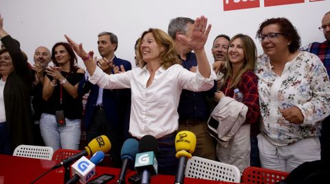 Mar  Barcn (PSOE, Corua) tras conocer los resultados. 