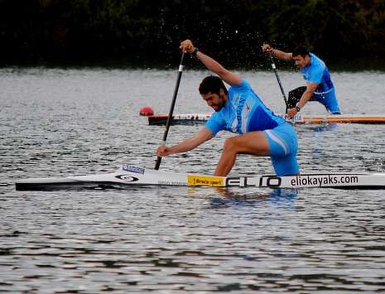 Romero -en primer término- le ganó la partida en el 1.000 a un Campos -fondo- plata en el 500. 