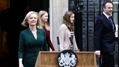 Liz Truss en su último día como primera ministra británica