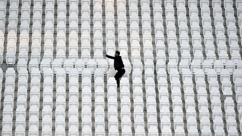 Selfie en el campo de la Juventus durante el Italia-Inglaterra