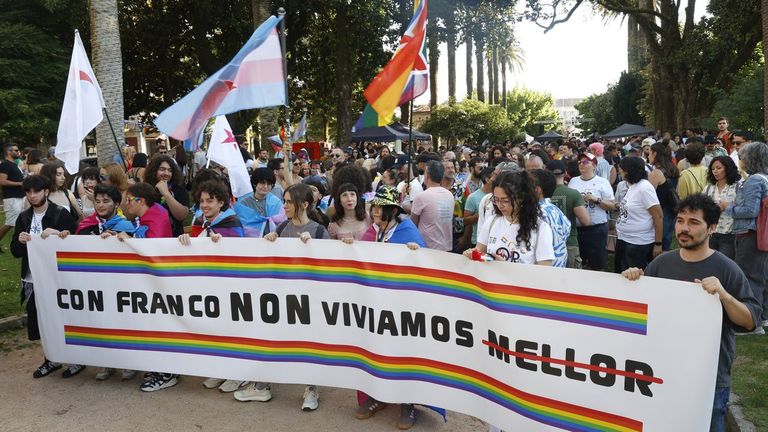 Festa e loita no Orgullo PTV, porque «con Franco non vivíamos mellor»
