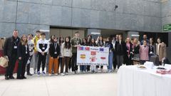 Alumnos y profesores del Ferro Couselo dieron la bienvenida a los participantes polacos y turcos en Expourense