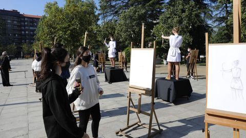 Los alumnos del Otero Pedrayo celebran el Día Mundial del Arte