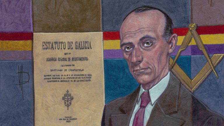 <span lang="gl">Santiago Casares Quiroga, o líder da burguesía republicana e federal galega</span>