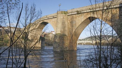 El puente romano de Ourense en una imagen de hace tres aos