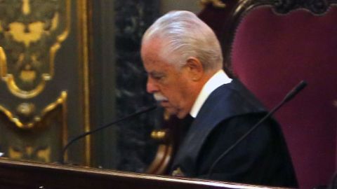 Luis Navajas, durante la vista del Prestige en el Tribunal Supremo