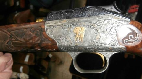 Rifle tallado. Pistolas y rifles eran las preferencias de Roca, como este modelo tallado de la marca Blaser valorado en 19.000 euros.