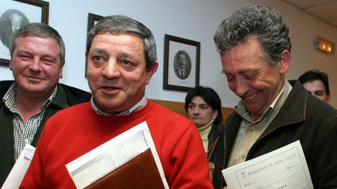 Manuel Moscoso (en el centro), en una fotografa del ao 2004