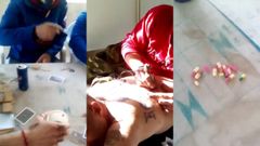 Presos de Monterroso consumiendo una mezcla de pastillas yusando objetos prohibidos