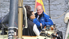 Juan Carlos I, en una de sus �ltimas visitas a Sanxenxo