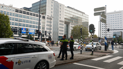 Imagen de la polic�a en la zona de los tiroteos.