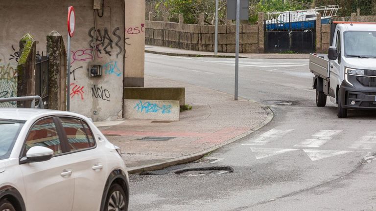 El BNG de Poio denuncia el «tráfico descontrolado» en A Caeira por las obras de la PO-308