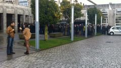 Protesta de los funcionarios p�blicos en San Caetano por los recortes en sus salarios