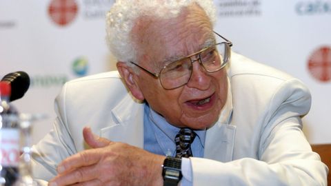 Murray Gell-Mann, en una conferencia ofrecida en Santiago en el 2005