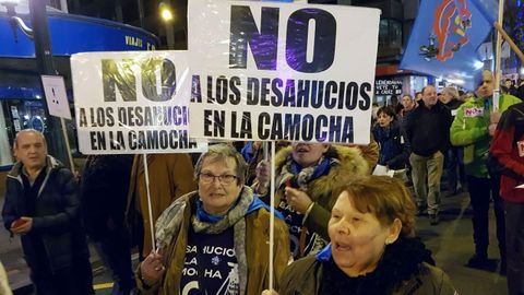 En la manifestacin 'La Naval no se cierra', en Bilbao