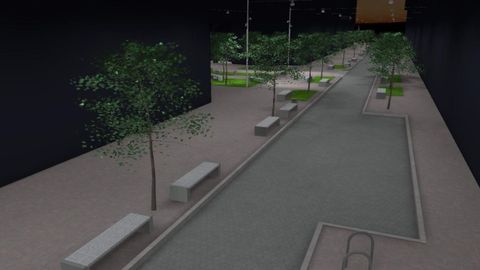Alcalde Marchesi, en el tramo junto al centro comercial, tendrá más espacio peatonal