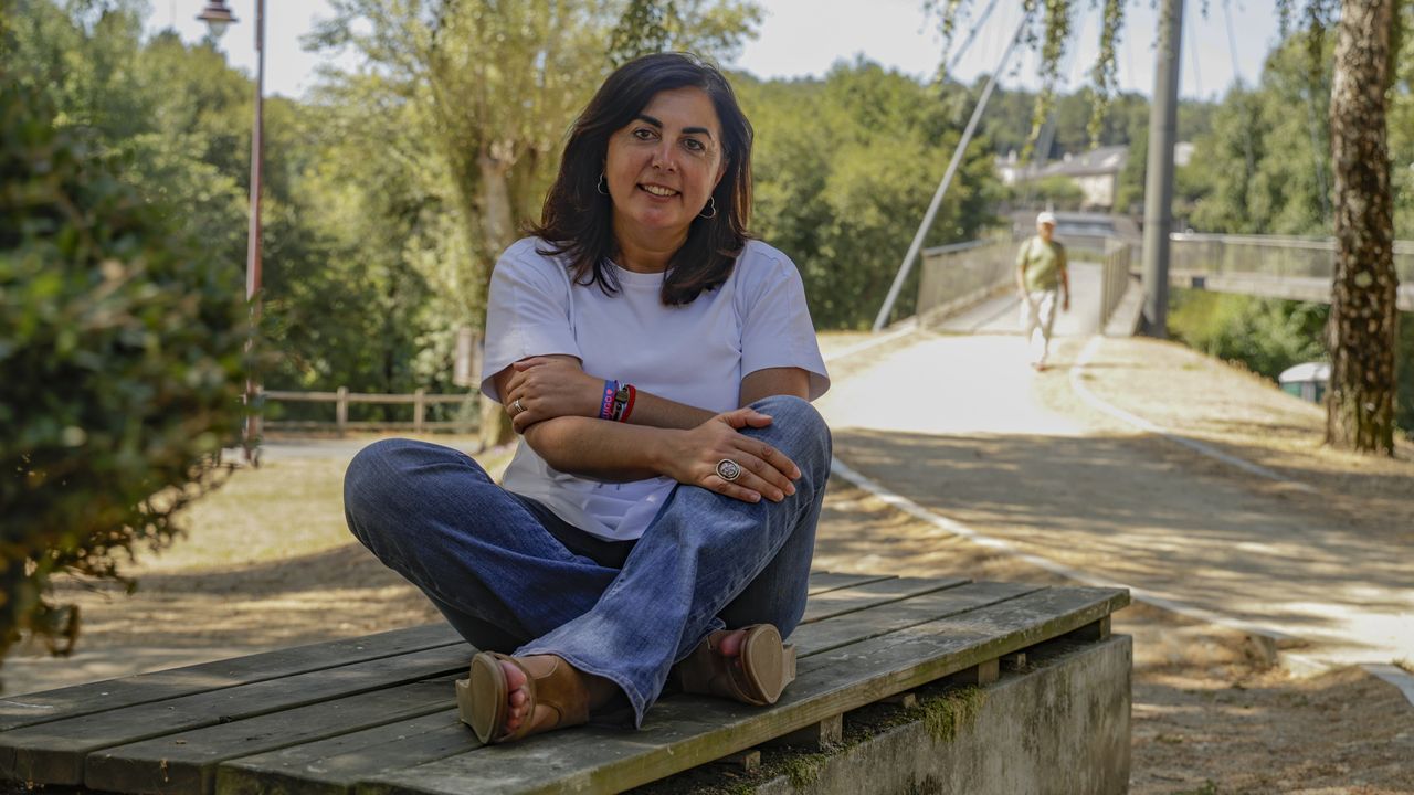 Paisajes del Camino Celta irland�s.Elena Candia, ao p� do r�o Mi�o, en Lugo, un espazo que respecta a identidade da cidade e �no que respiras doutra maneira e colles moitas forzas�.