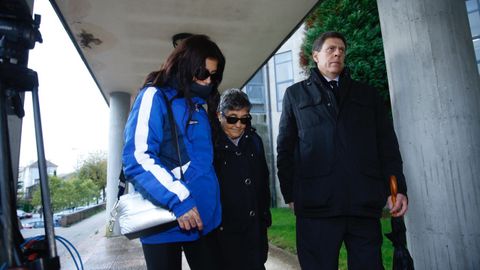 La familia de Diana Quer llega a los juzgados para la tercera sesin del juicio