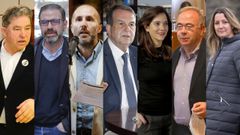 Miguel Fernández Lores, Angel Mato, Gonzalo Pérez Jácome, Abel Caballero, Inés Rey, Xosé Bugallo y Lara Méndez